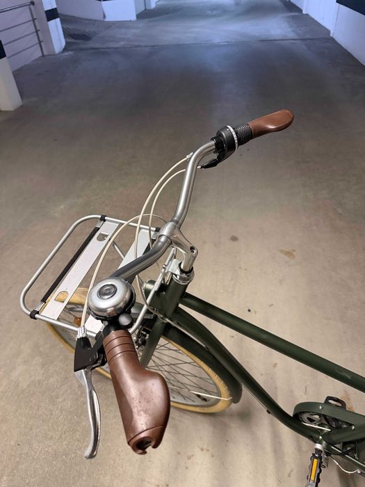 Bicicleta de Cidade ELOPS 520 Quadro Alto côr Caqui - Como Nova