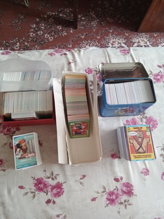 Карточки человек паук, черепашки ниндзя, супер гонки