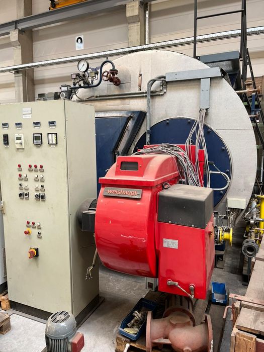 Kocioł parowy Loos 10t/h x 10Bar Ekonomizer Palnik Weishaupt