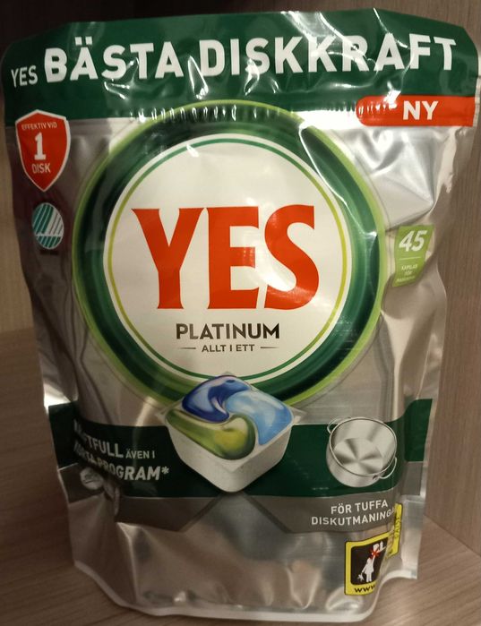 Kapsułki do zmywarki YES Platinum 45szt