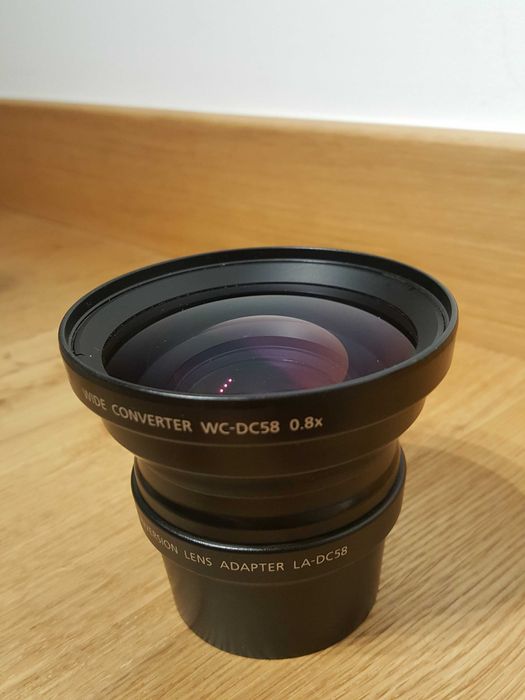 Canon Adapter + Konwerter LA-DC58 + WC-DC58 0,8x