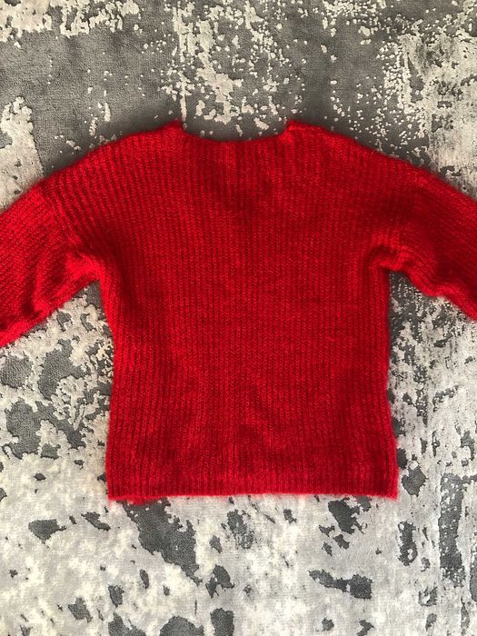 sweter damski czerwony miły i ciepły r m/l