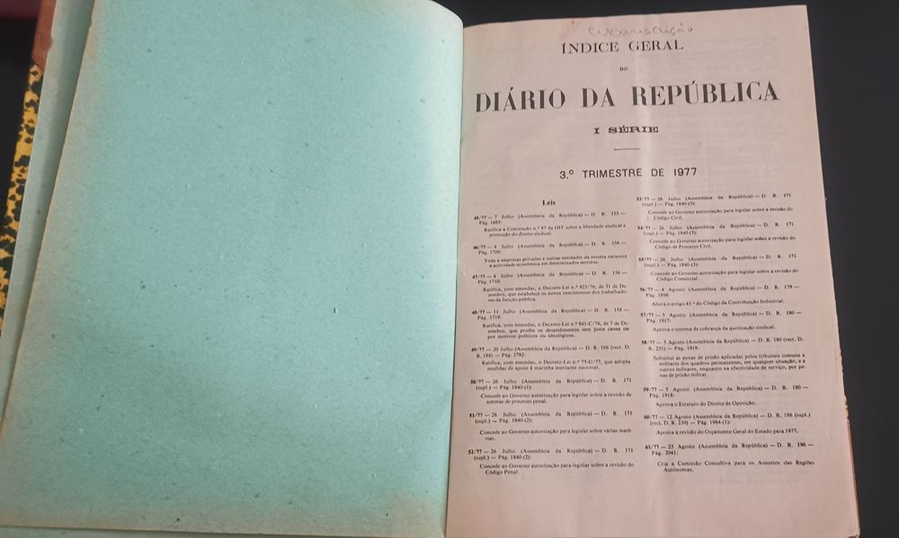 livro Diário da República de 1977