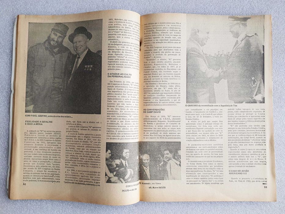 Antiga Revista Vida Mundial ~ "O UNIVERSO de STANLEY KUBRICK" ~ 1972