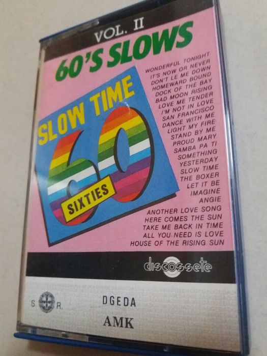 Lote de 2 cassetes audio 60's Slows