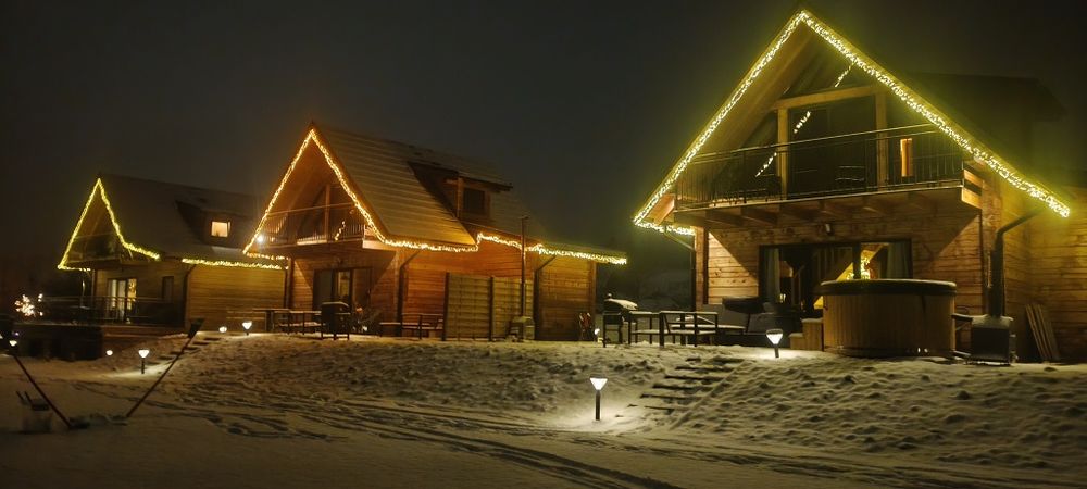 Domki Klimatyzowane, balia z jacuzzi .