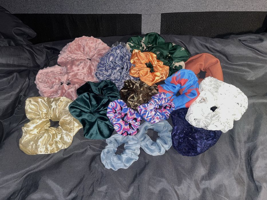 scrunchie handmade duże gumki do włosów