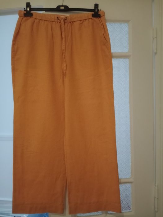 Calças Culotte de Linho Anne Weyburn (La Redoute) Tam. 40