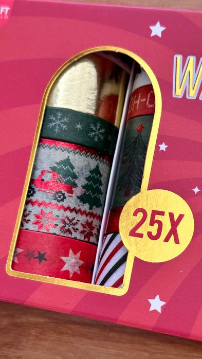 25 Rolos Washi Tape Natal