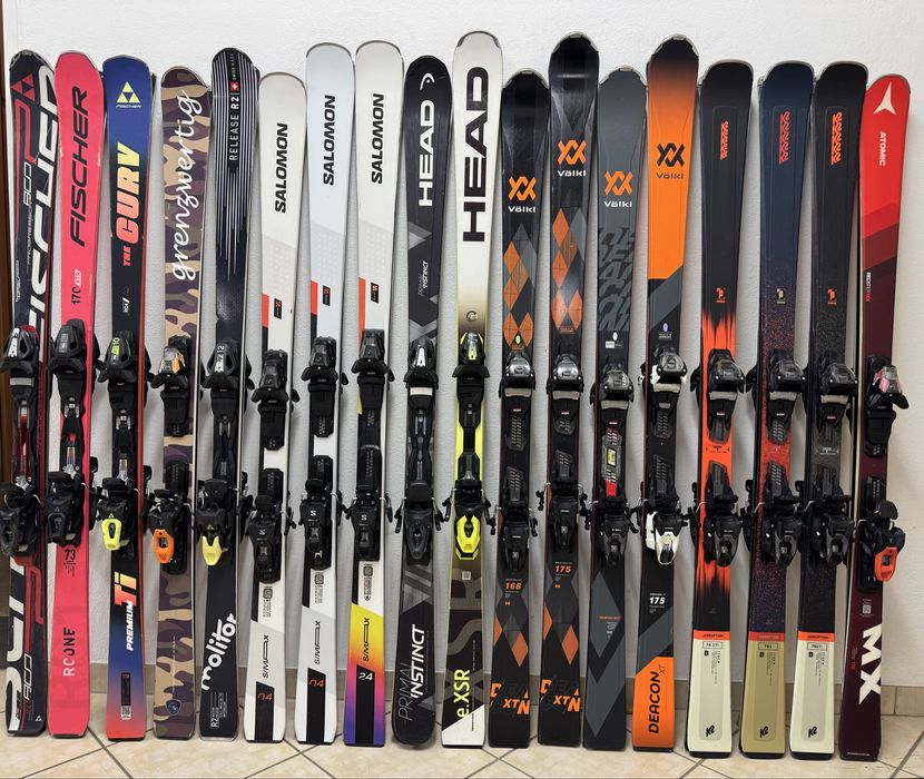 Лыжи горные Б/У Fischer, salomon, Head, Volkl, Atomic