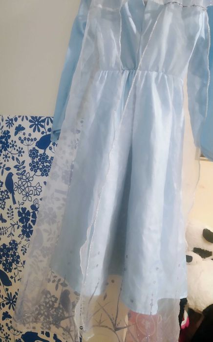 Fantasia Frozen II (2019) Elsa filme Vestido/fato de carnaval