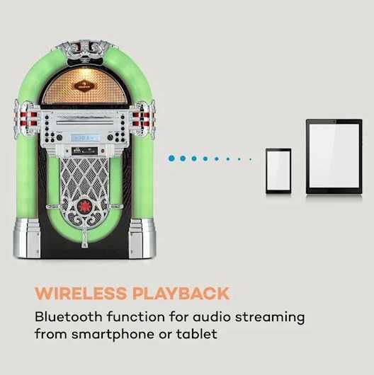 Музичний автомат Auna Kentucky Jukebox 50 см BT FM USB SD MP3 CD