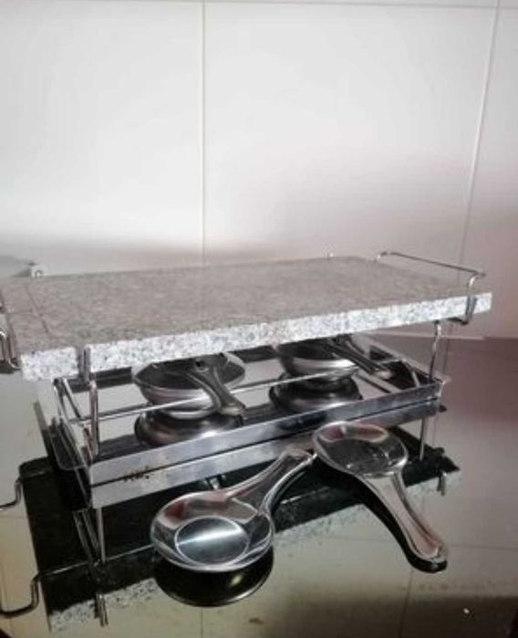 Grelhador bife na pedra