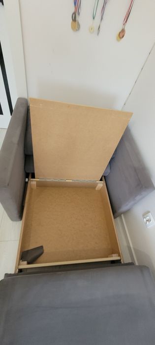Sofa 1-osobowa rozkładana Black Red White Bunio