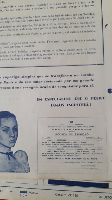 Panfletos Antigos  Filmes Anos 50/60