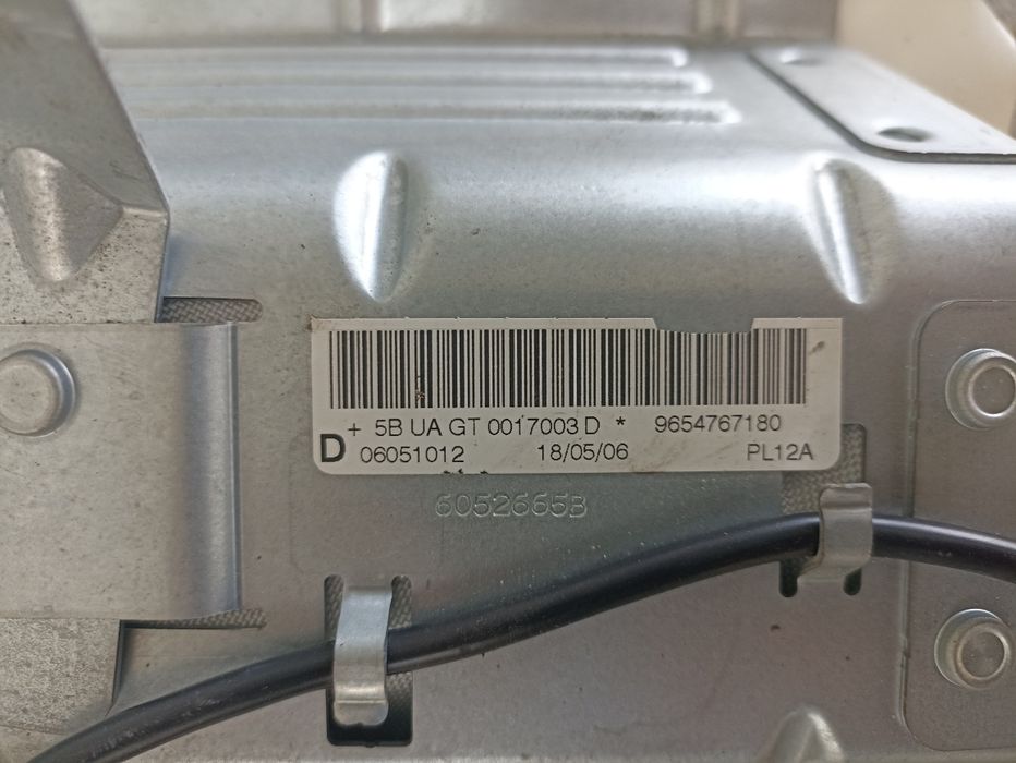 Poduszka powietrzna kierowcy pasazara Peugeot 207