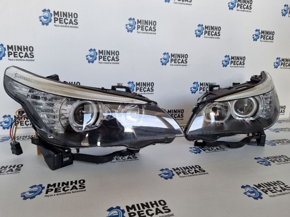Faróis Angel Eyes BMW (E60/E61) Fundo Preto