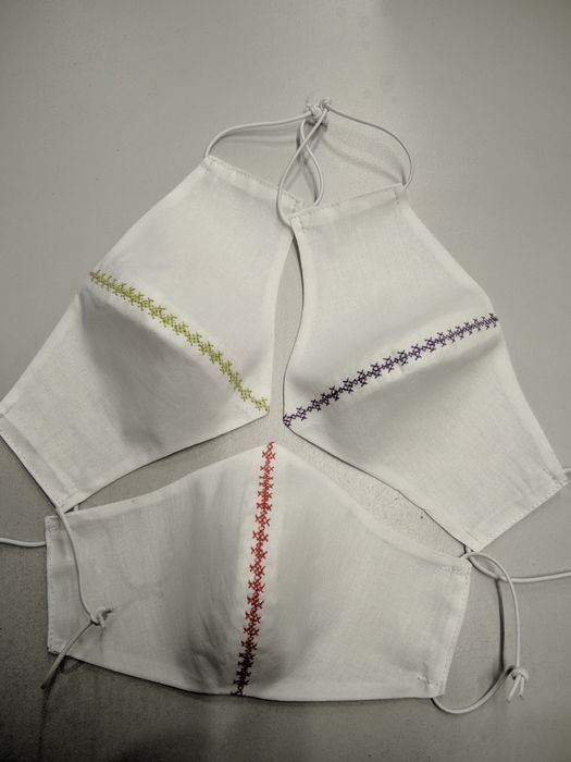 Маска захистна, двухстороння, багаторазова,100% бавовна