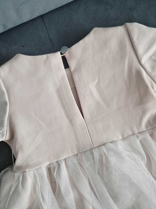 Sukienka do Chrztu Casandra beż i ecru z koronką