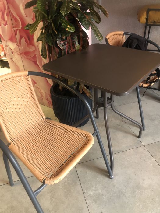 Вуличні меблі, ротанг+метал