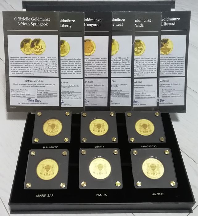 Шикарний набір. ЧАД 5000 франків 2019 р. ЗОЛОТО 999. Сертифікати.