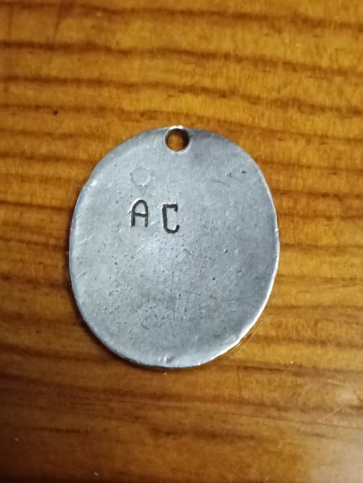 Belo e antigo chaveiro/ pendente de prata S. Cristóvão