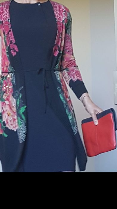 Benetton skórzana torebka koktailowa