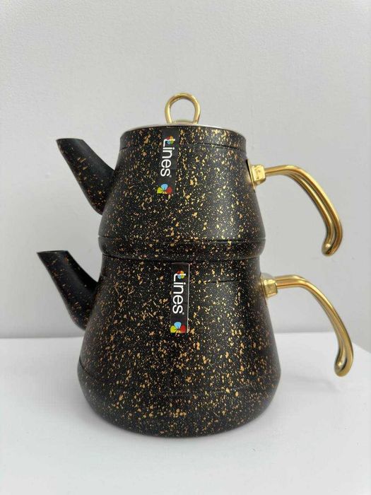 Чайник подвійний з заварником, Lines, Туреччина. Двоярусний чайник.