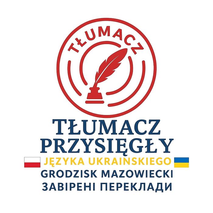 Завірені переклади * Ґродзіськ-Мазовецький Tłumacz przysięgły j.ukr