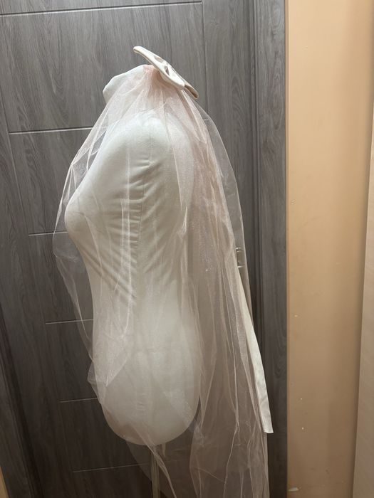 Фата рожева з бантом