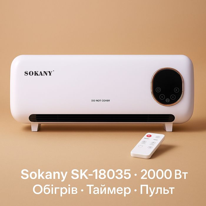 Обігрівач настінний кондиціонер SOKANY SK-18035 2000 Вт з пультом