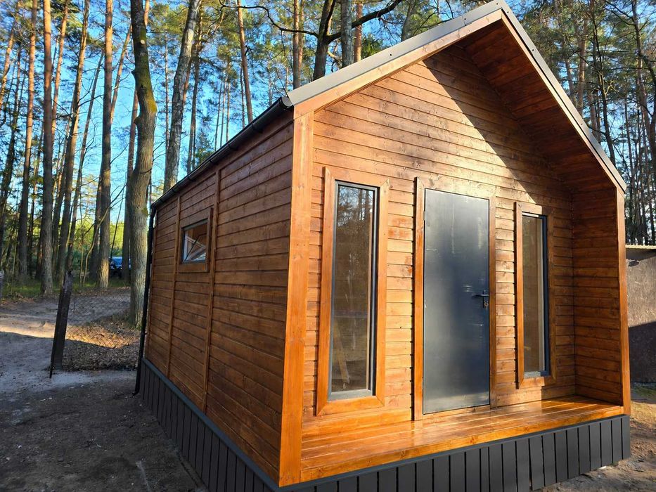 Domek drewniany typu STODOŁA 24m² – komfort, design i szybki montaż!
