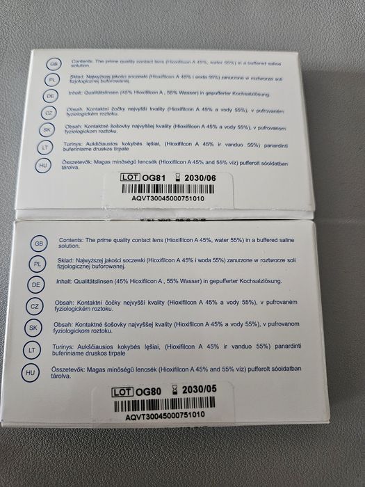 Soczewki kontaktowe Aqua view toric -4.5