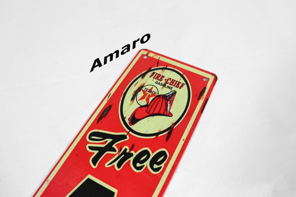 Placa/Chapa de Metal Vintage Retro Texaco Free Air| NOVA