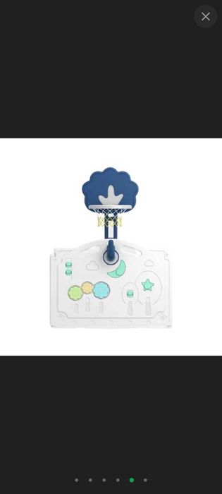 Манеж BabyPlayPen "Магічний ліс" +баскетбольне кільце 123*165*62 Синій