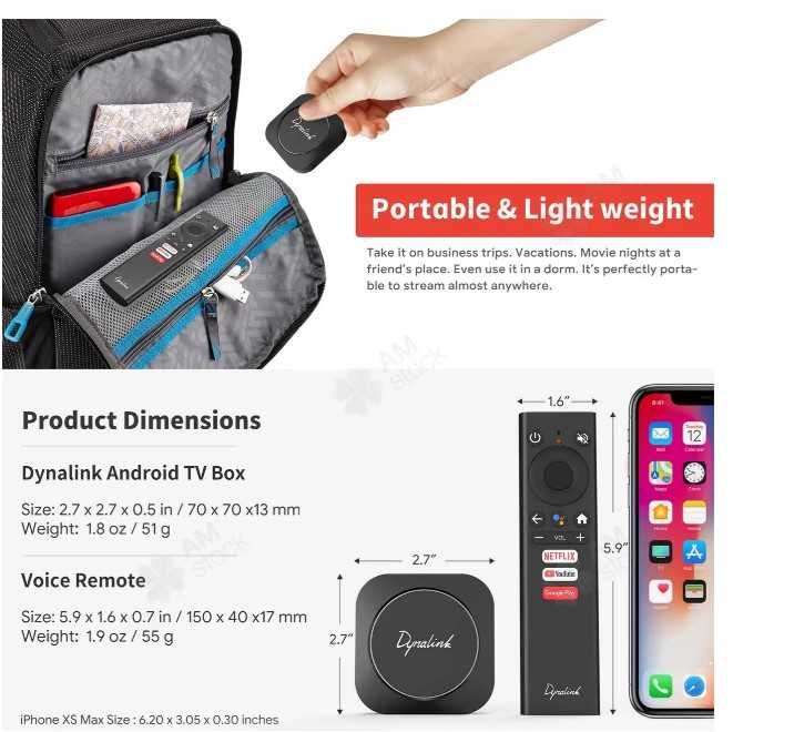 Медіаплеєр ТВ-бокс DYNALINK AndroidTV Box Amlogic S905Y2 новий