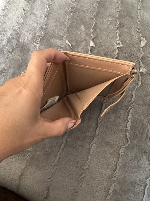 Portfel damski brazowo beżowy