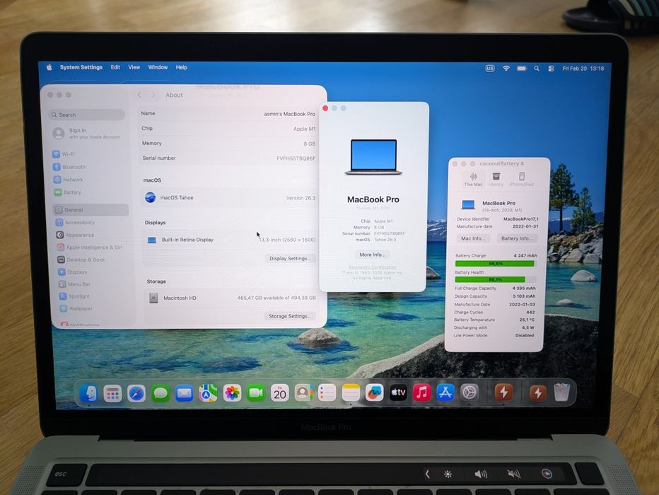 MacBook Pro M1, 2022, 13", 8/512 ГБ.