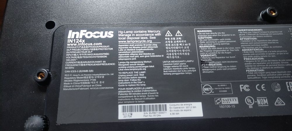 projektor InFocus IN124x Nowy Faktura