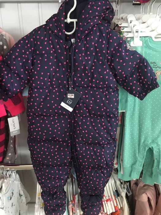 Пуховий комбінезон Gap 0-6 зимовий комбінезон Gap комбинезон Cap Геп