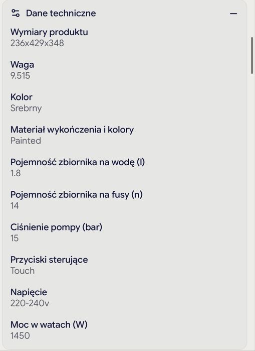 Ekspres do kawy DeLonghi Dynamica