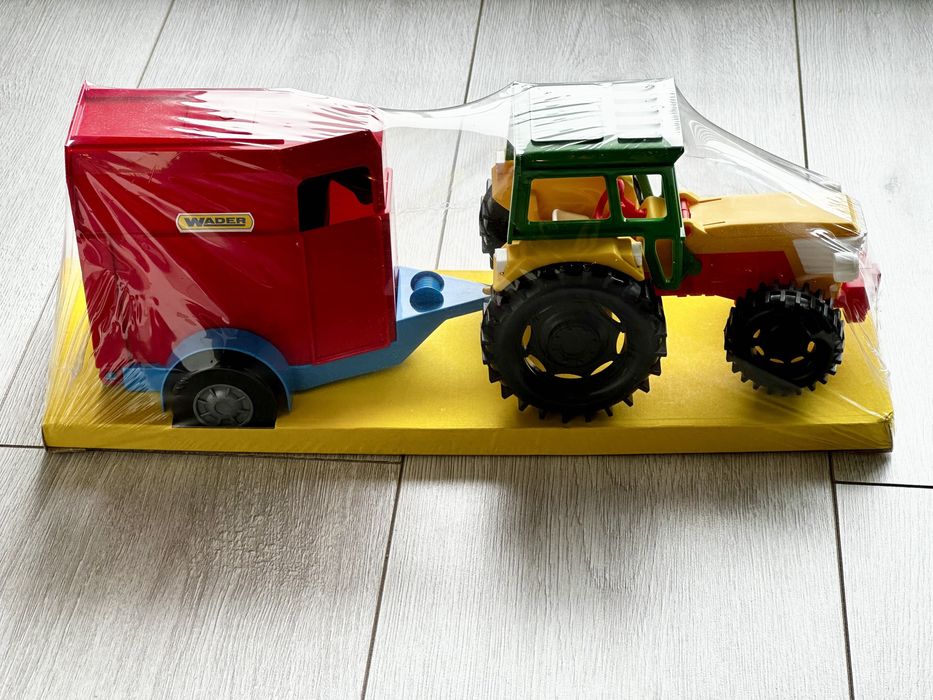 Wader Traktor z przyczepą dla konia / NOWA zabawka dla dzieci 1+ folia