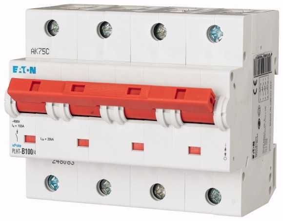 Wyłącznik nadprądowy 4P C 100A 25kA EATON PLHT-C100/4 – 248092