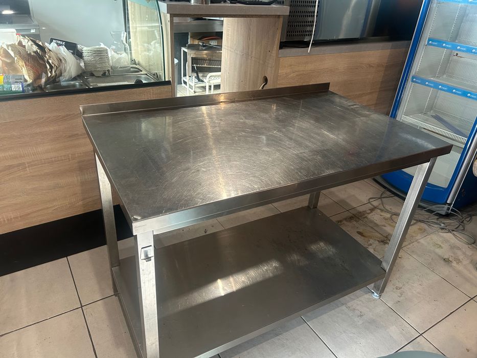 Stół gastronomiczny nierdzewny 120x70x85 cm z półką