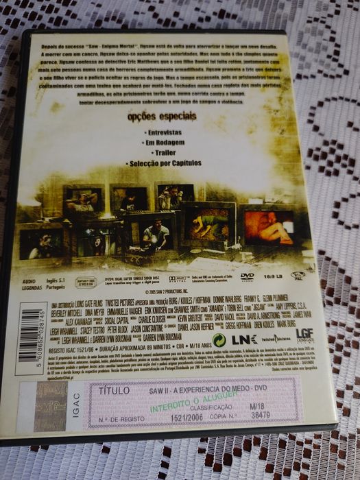 Saw 2 dvd filme ótimo