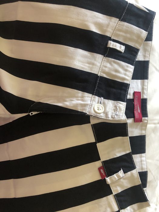 Calças riscas Fatima Veríssimo