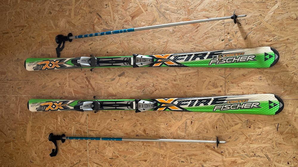 Narty FISCHER RX Fire 170 cm + wiązania FS10FP9 + kije + futerał