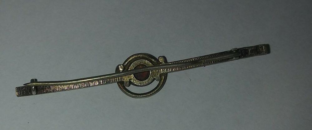 Warmet stara broszka srebro bursztyn