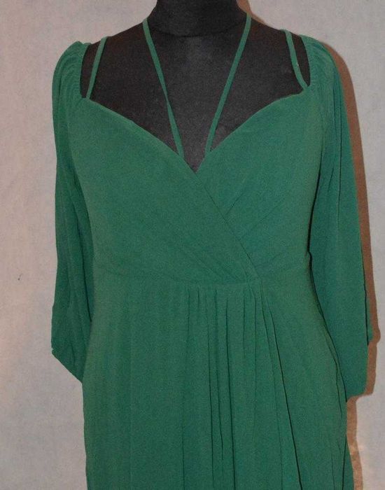 Zwiewna sukienka z odpadającymi rękawkami Shein 4XL