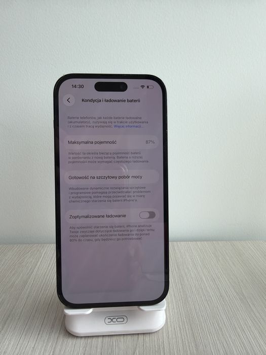 Apple iPhone 14 Pro 128GB Space Black z kondycją baterii 87%